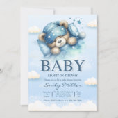 Invitation Baby shower Ours Teddy Invitation, Baby shower gar (Devant)