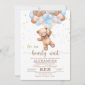 Invitation Baby shower Ours Teddy On Peut Bearly W (Devant)