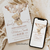 Invitation Baby shower Ours Teddy On Peut Bearly W