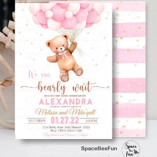 Invitation Baby shower Ours Teddy On Peut Bearly W
