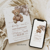Invitation Baby shower Ours Teddy On Peut Bearly W