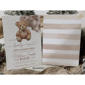Invitation Baby shower Ours Teddy On Peut Bearly W