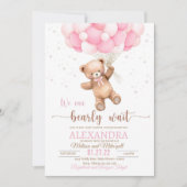 Invitation Baby shower Ours Teddy On Peut Bearly W (Devant)