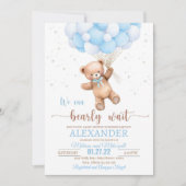 Invitation Baby shower Ours Teddy On Peut Bearly W (Devant)