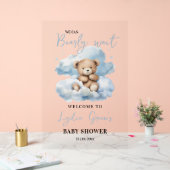 Invitation Baby shower Ours Teddy, Peut Attendre R (Mariage)