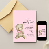 Invitation Baby shower Ours Teddy, Peut Attendre R