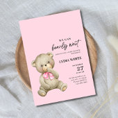 Invitation Baby shower Ours Teddy, Peut Attendre R