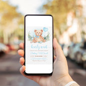 Invitation Baby shower Ours Teddy Thème Ours