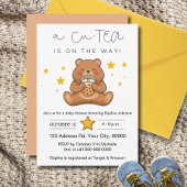 Invitation Baby shower Ours, Thé à bulle, Cu-TEA
