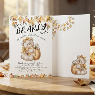 Invitation Baby Shower Ourson à l'aquarelle Genre Neutre
