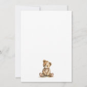 Invitation Baby shower ourson mignon (Dos)