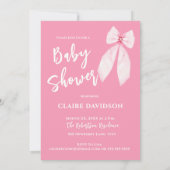 Invitation Baby shower ourson mignon (Dos)