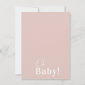 Invitation Baby shower Pampas à arc floral Blush Boho (Dos)