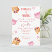 Invitation Baby shower Pampers et Pancakes (Debout devant)