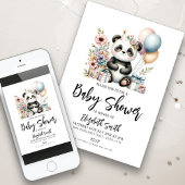 Invitation Baby shower Panda