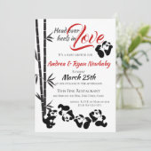 Invitation Baby shower Panda (Debout devant)