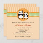 Invitation Baby shower Panda Bear Unisex (Devant / Derrière)
