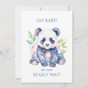 Invitation Baby shower Panda bébé personnalisé