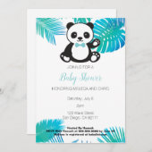 Invitation Baby shower Panda Boy (Devant / Derrière)