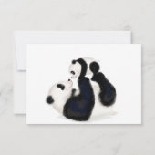 Invitation baby shower Panda et petits (Dos)