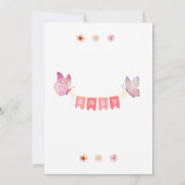 Invitation Baby shower papillon (Dos)