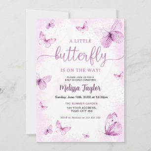 Invitation Baby Shower Papillon