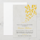 Invitation Baby shower papillon (Devant / Derrière)