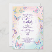 Invitation Baby shower papillon (Devant)