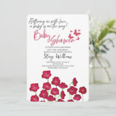 Invitation Baby-shower papillon (Debout devant)