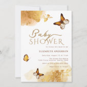 Invitation Baby shower papillon (Devant)