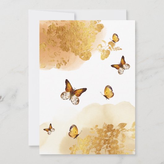 Invitation Baby shower papillon (Dos)