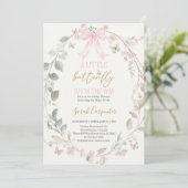 Invitation Baby shower papillon (Debout devant)