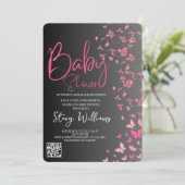 Invitation Baby Shower Papillon (Debout devant)