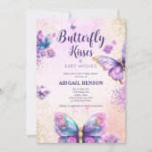 Invitation Baby shower papillon (Devant)