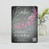 Invitation Baby-shower papillon (Debout devant)