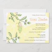 Invitation Baby shower - Papillon (Devant)