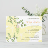 Invitation Baby shower - Papillon (Debout devant)