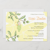 Invitation Baby shower - Papillon (Devant / Derrière)