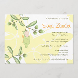 Invitation Baby shower - Papillon