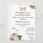 Invitation Baby shower papillon (Devant)