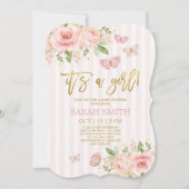 Invitation Baby shower papillon (Devant)