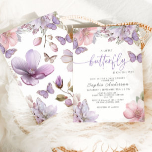 Invitation Baby-Shower Papillon
