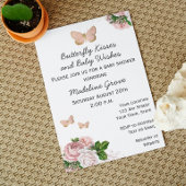 Invitation Baby shower papillon