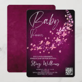 Invitation Baby-shower papillon (Devant / Derrière)
