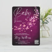 Invitation Baby-shower papillon (Debout devant)
