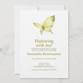 Invitation Baby Shower Papillon (Devant)