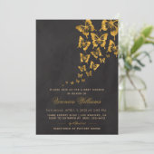 Invitation Baby shower papillon (Debout devant)