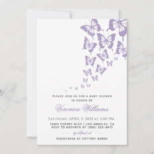Invitation Baby shower papillon