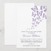Invitation Baby shower papillon (Devant / Derrière)