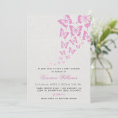 Invitation Baby shower papillon (Debout devant)